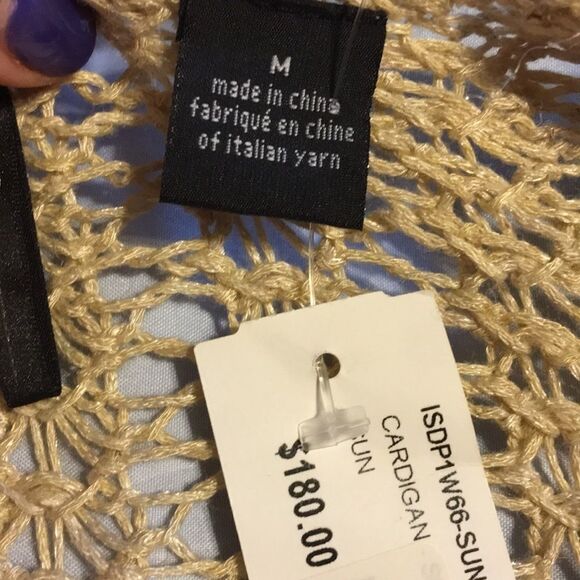 Evelyn & Arthur Crocheted cardigan size medium. NWT - Picture 4 of 10